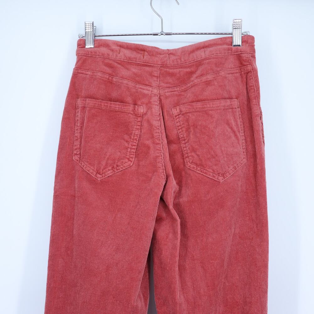 Pilcro Corduroy Wide Leg Jeans Brick Red High Rise Button Fly Women's 26 - Picture 7 of 12